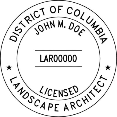 District of Columbia Landscape Architect Stamp