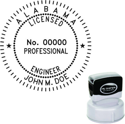 Alabama Engineer Pre-Inked Stamp