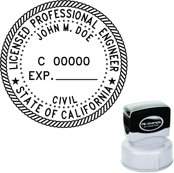 California Engineer Pre-Inked Stamp - Image 4