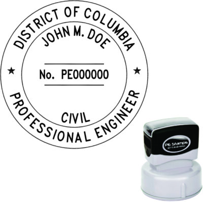 District of Columbia Engineer Pre-Inked Stamp