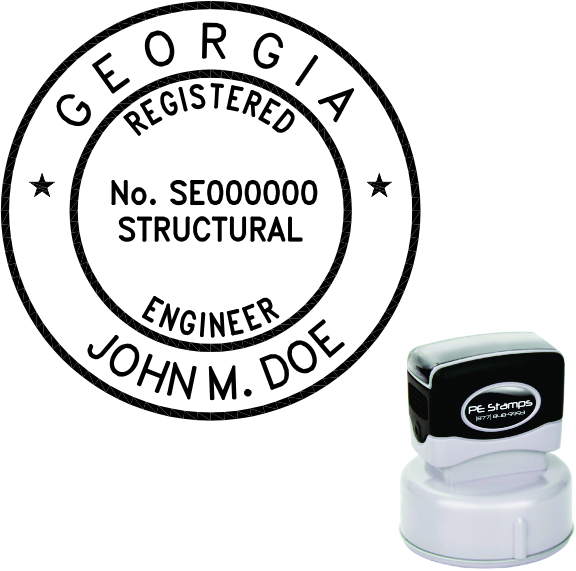 Georgia Engineer Pre-Inked Stamp - Image 3
