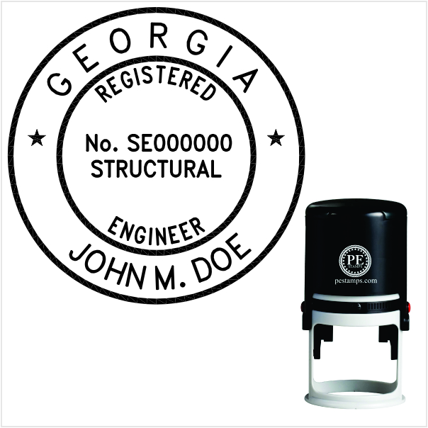 Georgia Engineer Self-Inking Stamp - Image 3