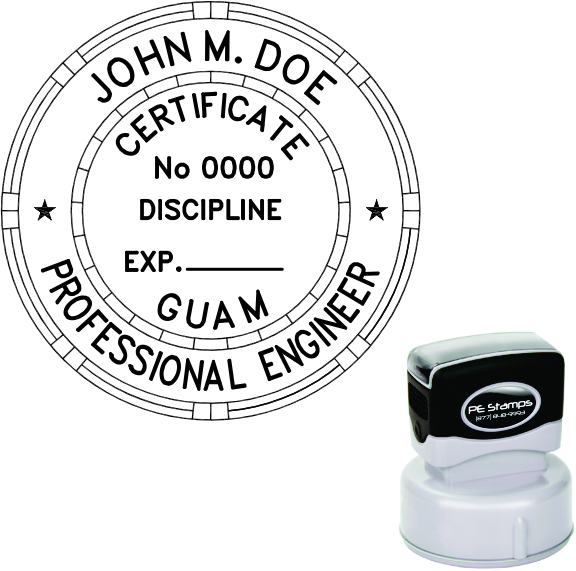 Guam Engineer Pre-Inked Stamp