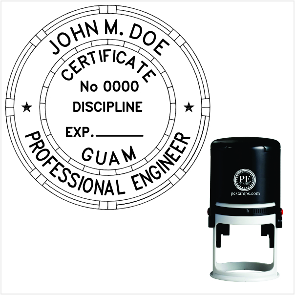Guam Engineer Self-Inking Stamp