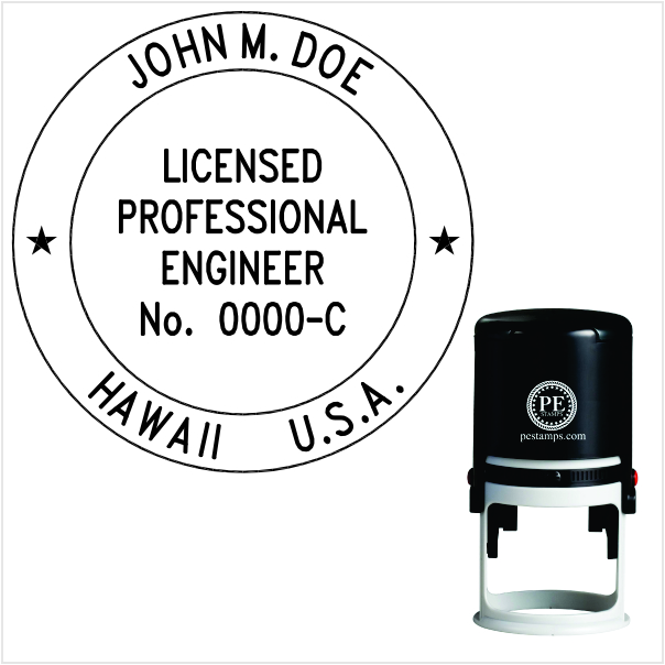 Hawaii Engineer Self-Inking Stamp