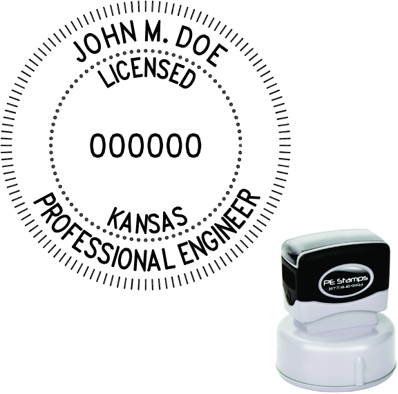 Kansas Engineer Pre-Inked Stamp