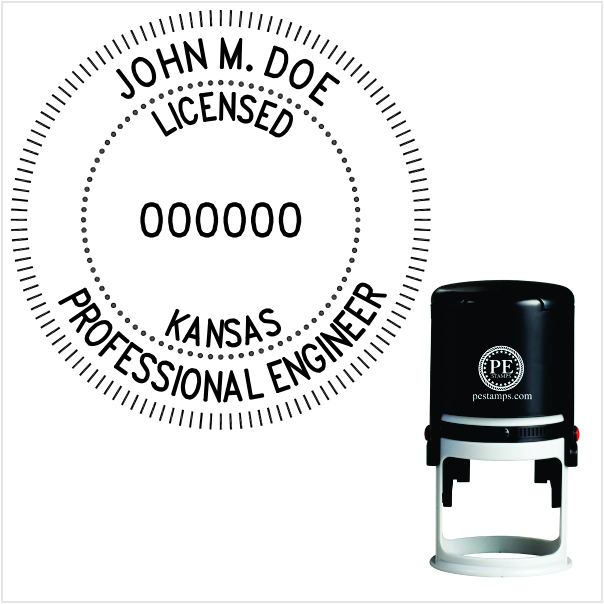 Kansas Engineer Self-Inking Stamp