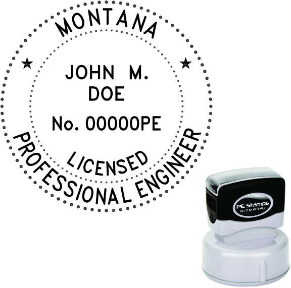 Montana Engineer Pre-Inked Stamp