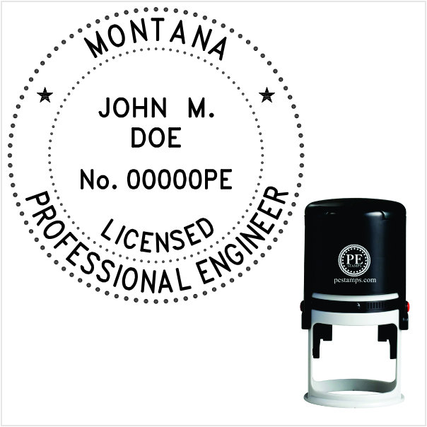 Montana Engineer Self-Inking Stamp