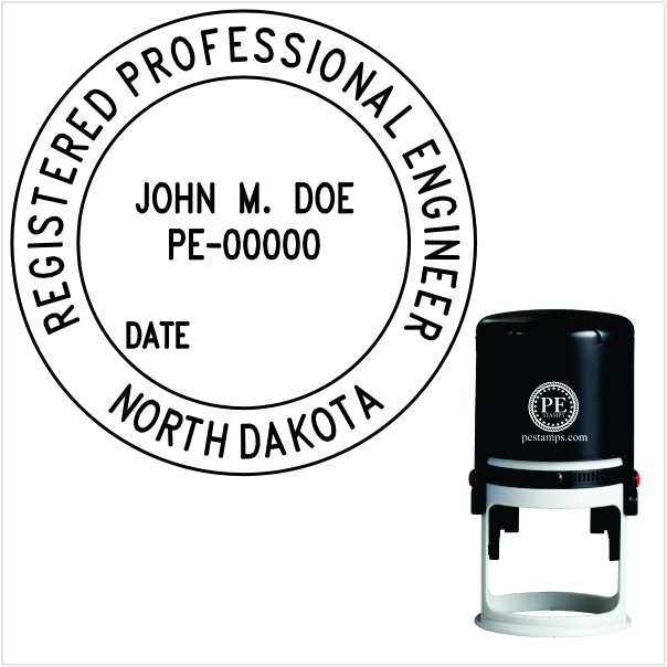 North Dakota Engineer Self-Inking Stamp