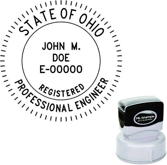 Ohio Engineer Pre-Inked Stamp