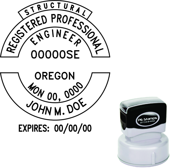 Oregon Engineer Pre-Inked Stamp - Image 3