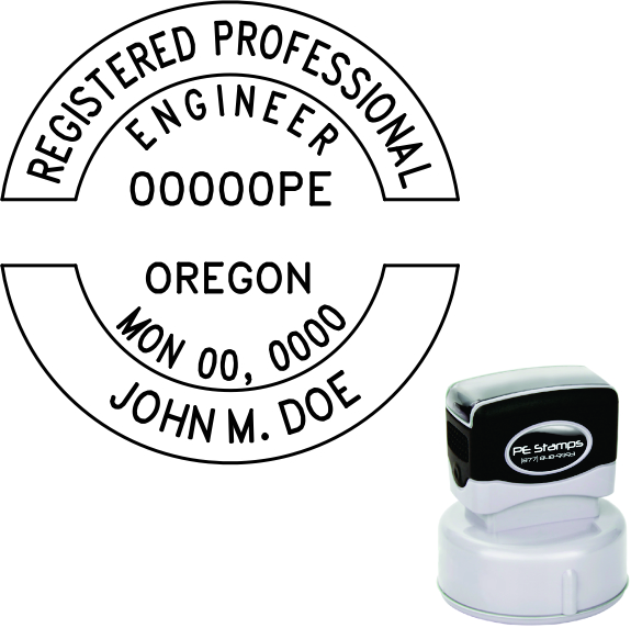 Oregon Engineer Pre-Inked Stamp