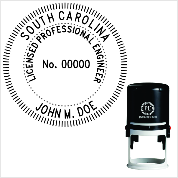 South Carolina Engineer Self-Inking Stamp