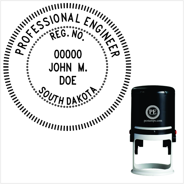 South Dakota Engineer Self-Inking Stamp - Image 3