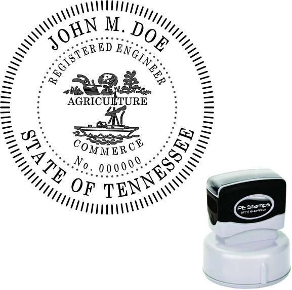 Tennessee Engineer Pre-Inked Stamp