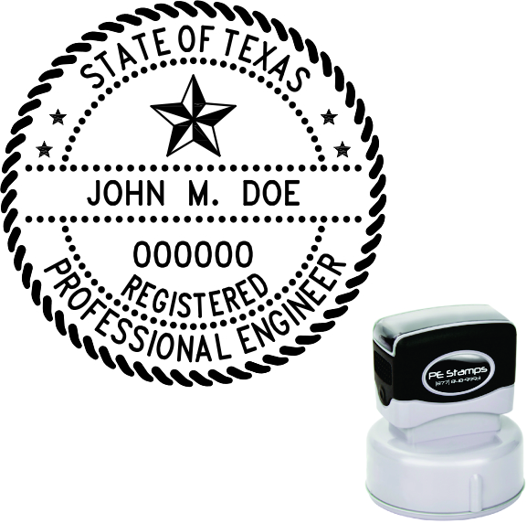 Texas Engineer Pre-Inked Stamp - Image 3