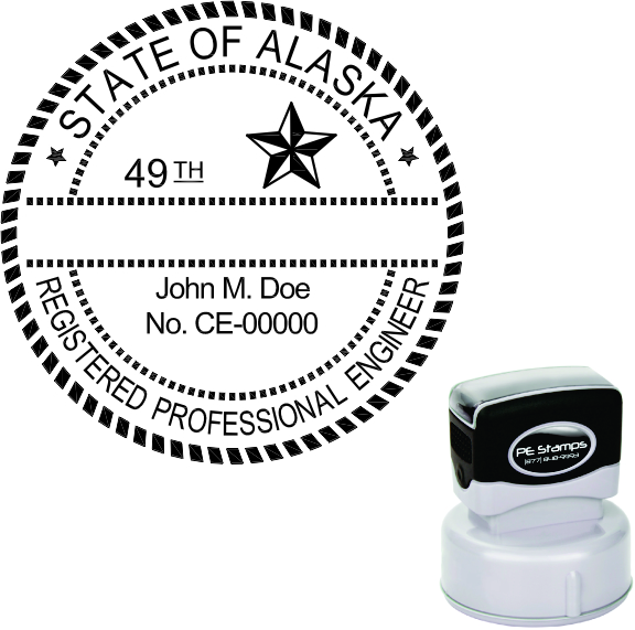 Alaska Engineer Pre-Inked Stamp - Image 3