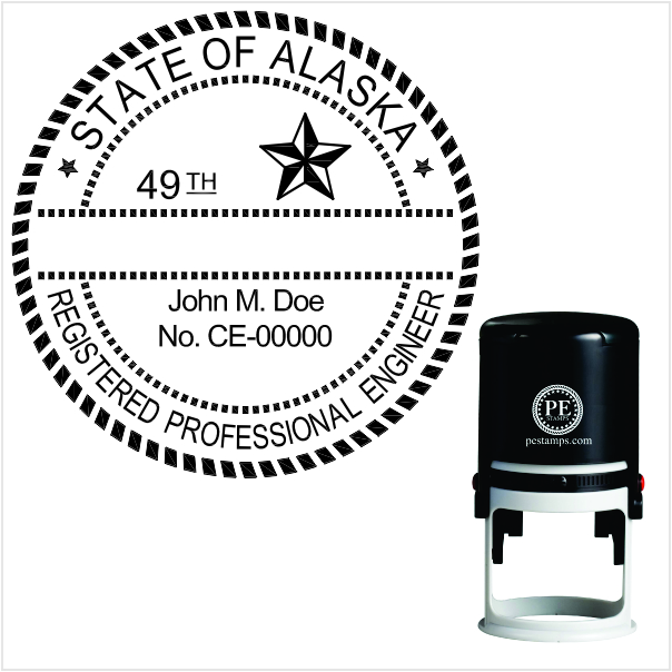Alaska Engineer Self-Inking Stamp - Image 3