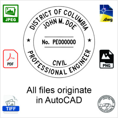 District of Columbia Engineer Electronic Stamp
