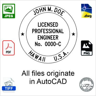Hawaii Engineer Electronic Stamp