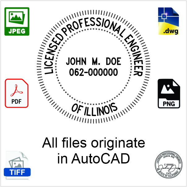 Illinois Engineer Electronic Stamp