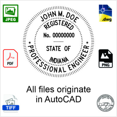 Indiana Engineer Electronic Stamp