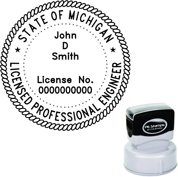 Michigan Engineer Pre-Inked Stamp