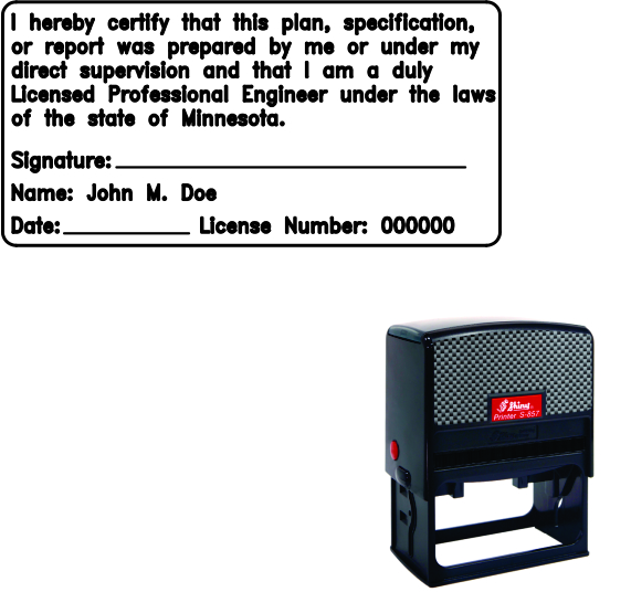 Minnesota Engineer Self-Inking Stamp