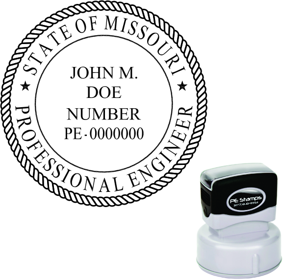 Missouri Engineer Pre-Inked Stamp