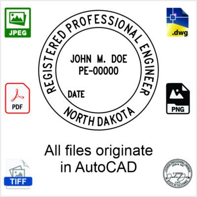 North Dakota Engineer Electronic Stamp