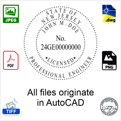 New Jersey Engineer Electronic Stamp