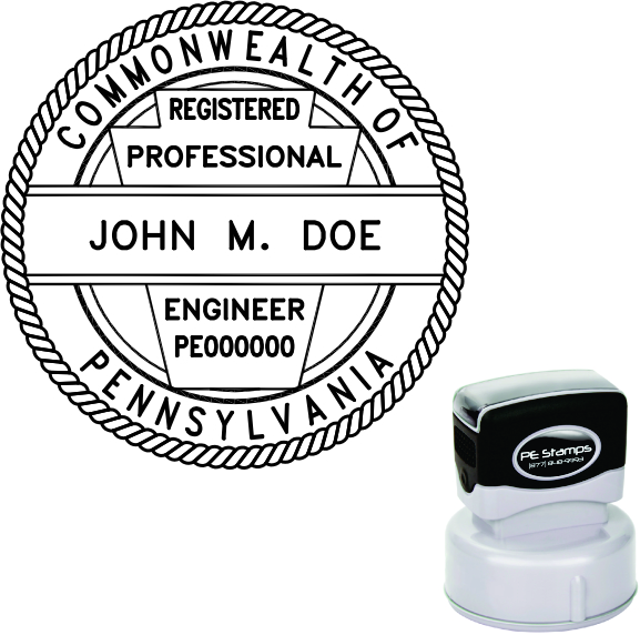 Pennsylvania Engineer Pre-Inked Stamp