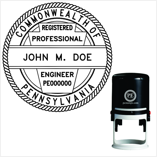 Pennsylvania Engineer Self-Inking Stamp