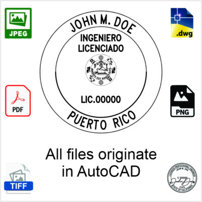 Puerto Rico Engineer Electronic Stamp