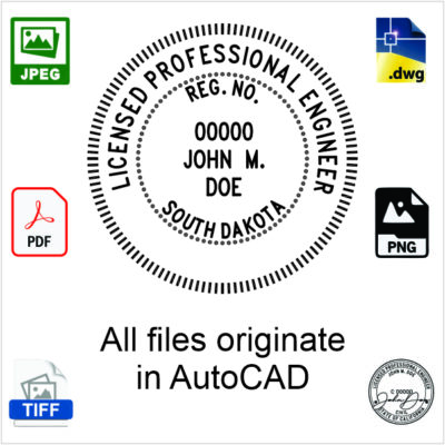 South Dakota Engineer Electronic Stamp