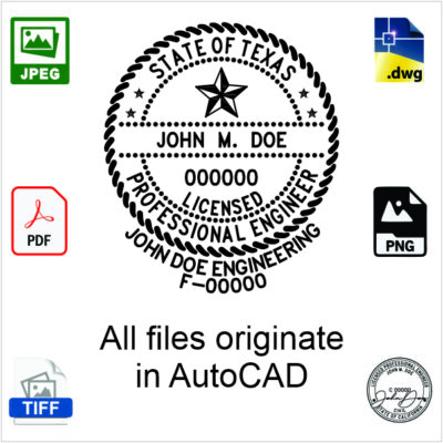 Texas Engineer With Firm Electronic Stamp