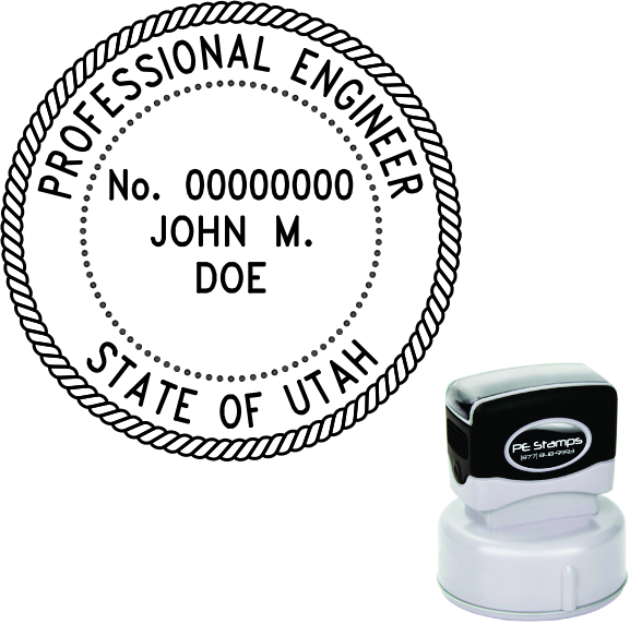 Utah Engineer Pre-Inked Stamp