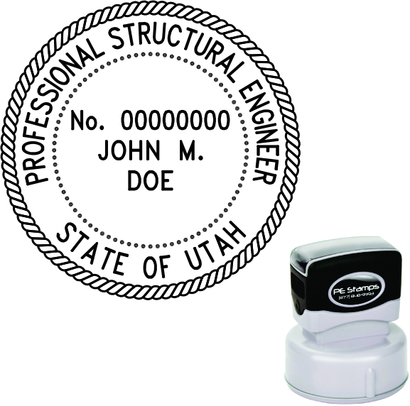 Utah Engineer Pre-Inked Stamp - Image 3