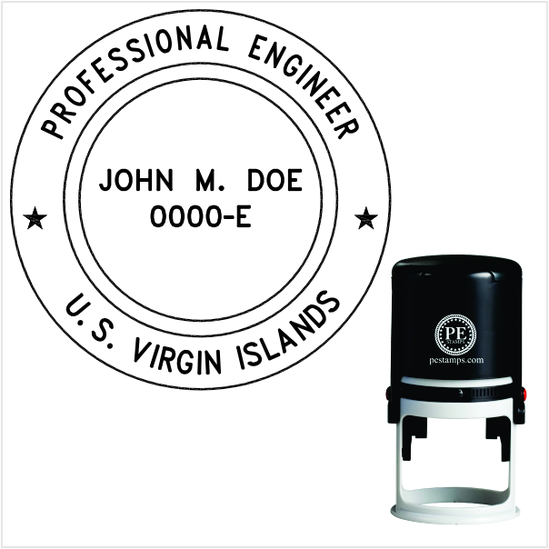 US Virgin Islands Engineer Self-Inking Stamp