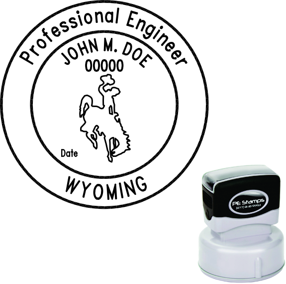 Wyoming Engineer Pre-Inked Stamp