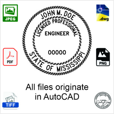 Mississippi Engineer Electronic Stamp