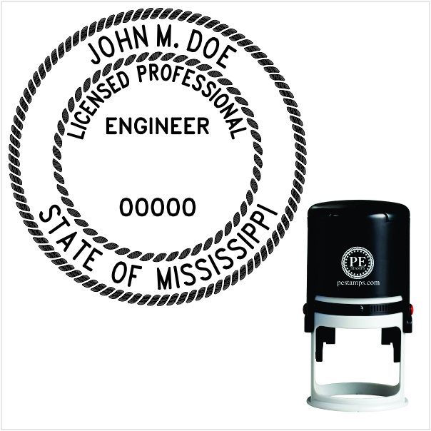 Mississippi Engineer Self-Inking Stamp