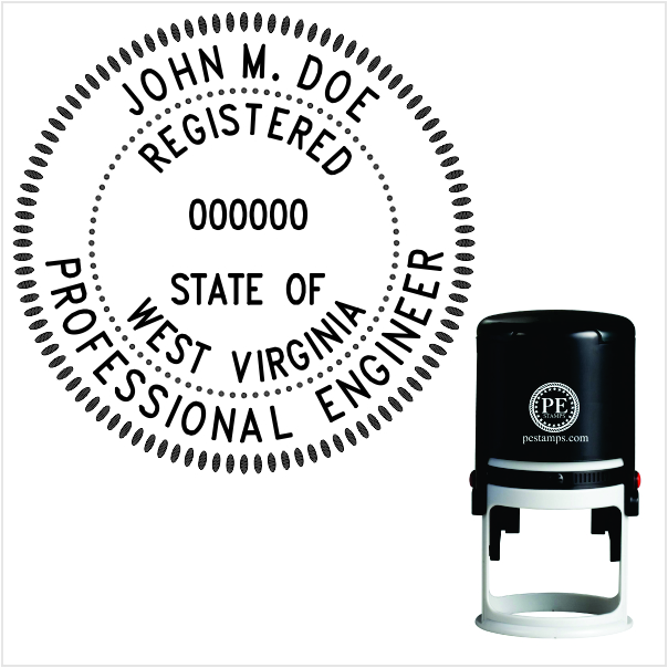 West Virginia Engineer Self-Inking Stamp