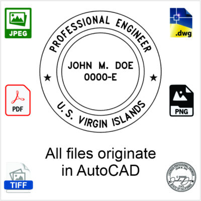 US Virgin Islands  Engineer Electronic Stamp