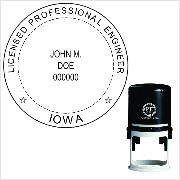 Iowa Engineer Self-Inking Stamp