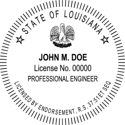 Louisiana Professional Engineer Endorsement Stamp