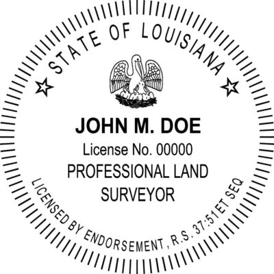 Louisiana Surveyor Endorsement Stamp