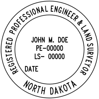 North Dakota Professional Engineer and Surveyor Stamp