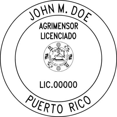 Puerto Rico Professional Surveyor Stamp